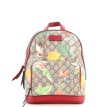 Gucci Zip Pocket Backpack Tian Print GG Coated Canvas Small