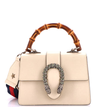 Gucci Dionysus Bamboo Top Handle Bag Leather Mini