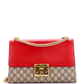 Gucci Padlock Shoulder Bag GG Coated Canvas and Leather Medium