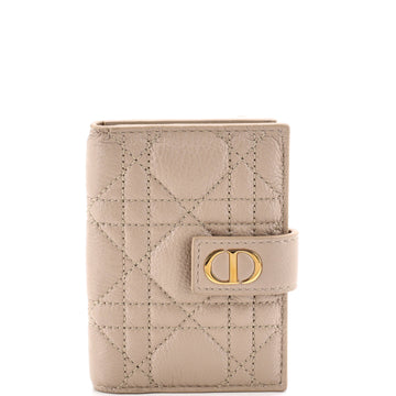 Christian Dior Caro Dandelion Card Holder Cannage Quilt Leather