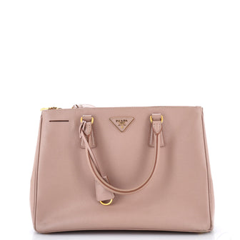 Prada Double Zip Lux Tote Saffiano Leather Medium