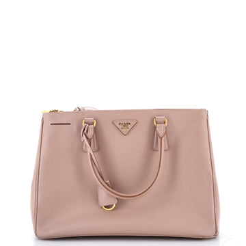 Prada Double Zip Lux Tote Saffiano Leather Medium
