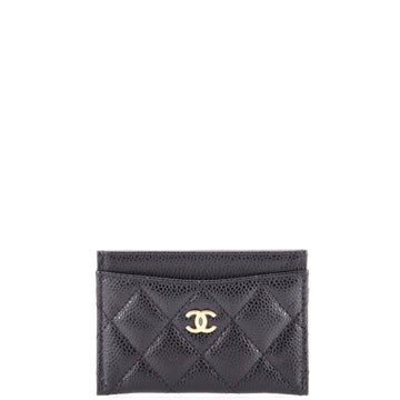 Chanel Classic Card Holder Quilted Caviar