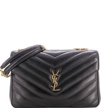 Saint Laurent Loulou NM Shoulder Bag Matelasse Chevron Leather Large