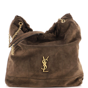 Saint Laurent Jamie 4.3 Pochon Shoulder Bag Quilted Suede Large