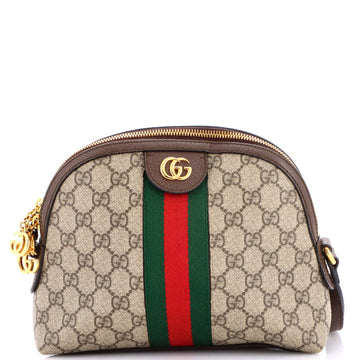 Gucci Ophidia Dome Shoulder Bag GG Coated Canvas Small