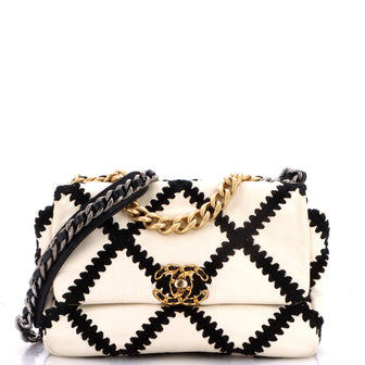Chanel 19 Flap Bag Crochet Quilted Calfskin Medium