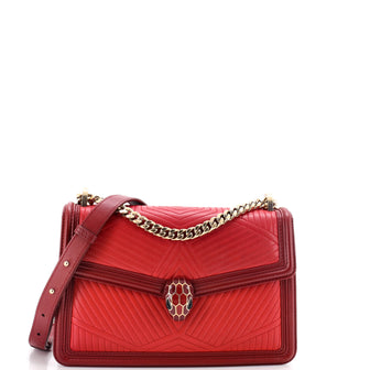 Bvlgari Serpenti Forever Shoulder Bag Quilted Leather Small