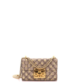 Gucci Padlock Shoulder Bag Printed GG Coated Canvas Small