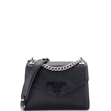 Prada Monochrome Shoulder Bag Saffiano Leather Small