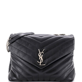 Saint Laurent Loulou Shoulder Bag Matelasse Chevron Leather Medium