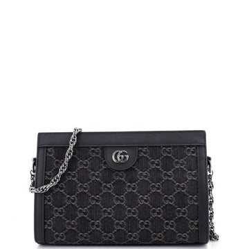 Gucci Ophidia Chain Shoulder Bag GG Denim Small