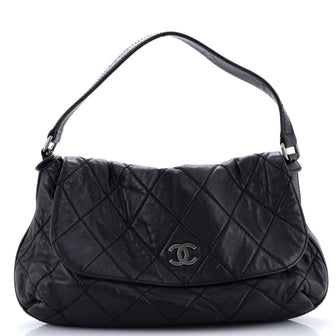 Chanel Wild Stitch Flap Shoulder Bag Quilted Lambskin Large