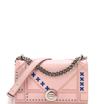 Christian Dior Diorama Flap Bag Embroidered Leather Small