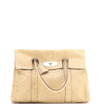 Mulberry Bayswater Satchel Crocodile Embossed Leather Medium
