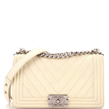 Chanel Boy Flap Bag Chevron Lambskin Old Medium