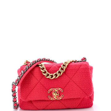 Chanel 19 Flap Bag Quilted Tweed Medium