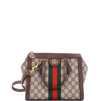 Gucci Ophidia Top Handle Tote GG Coated Canvas Small