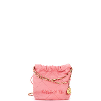 Chanel 22 Chain Hobo Quilted Caviar Mini