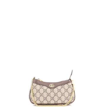 Gucci Ophidia Charm Shoulder Bag GG Coated Canvas with Leather Mini