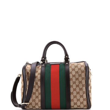 Gucci Vintage Web Boston Bag GG Canvas Medium