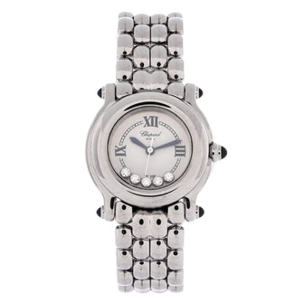 Chopard Happy Sport Quartz Watch Stainless Steel with Floating Diamonds 26