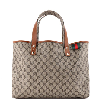 Gucci Web Loop Tote GG Coated Canvas Medium