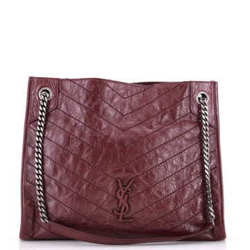 Saint Laurent Niki Shopping Tote Matelasse Chevron Leather Medium