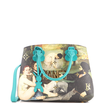 Louis Vuitton Montaigne Handbag Limited Edition Jeff Koons Manet Print Canvas MM