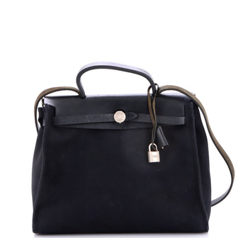 Hermes Herbag Toile and Leather PM