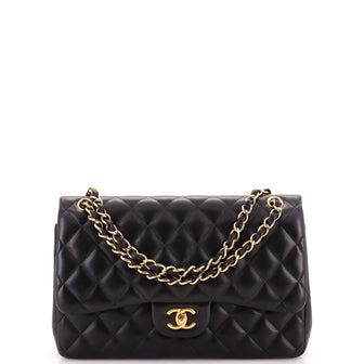 Chanel Classic Double Flap Bag Quilted Lambskin Jumbo