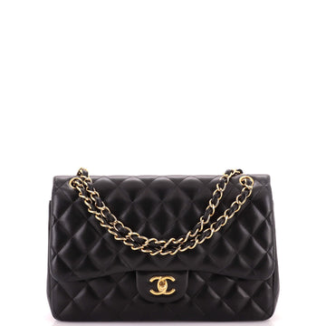 Chanel Classic Double Flap Bag Quilted Lambskin Jumbo