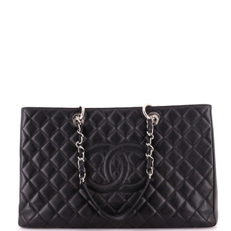 Chanel Grand Shopping Tote Quilted Caviar XL