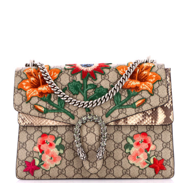 Gucci Dionysus Bag Embroidered GG Coated Canvas with Python Medium