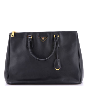 Prada Double Zip Lux Tote Saffiano Leather Large
