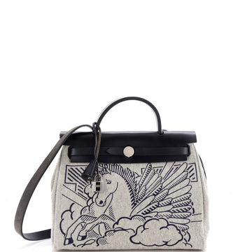 Hermes Herbag Zip Pegase Pop Toile and Leather 31