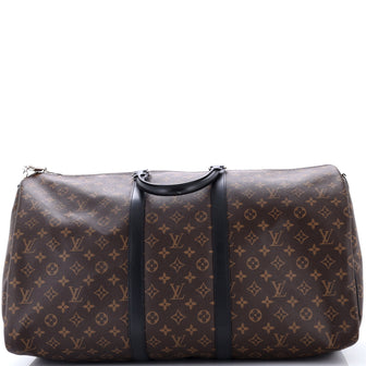 Louis Vuitton Keepall Bandouliere Bag Macassar Monogram Canvas 55