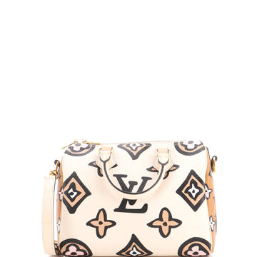 Louis Vuitton Speedy Bandouliere Bag Wild at Heart Monogram Giant 25