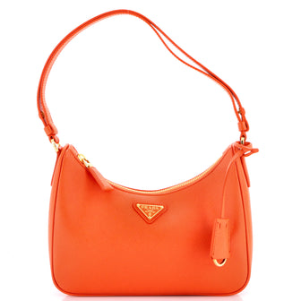 Re-Edition Hobo Saffiano Leather Mini
