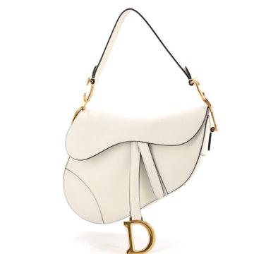 Christian Dior Saddle Handbag Leather Medium