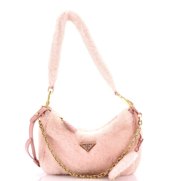 Prada Re-Edition Shoulder Bag Shearling Mini
