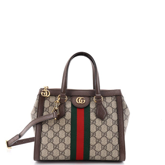 Gucci Ophidia Top Handle Tote GG Coated Canvas Small