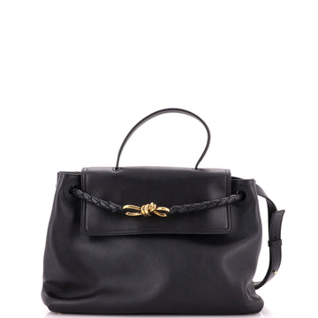 Bottega Veneta Ciao Ciao Top Handle Bag Leather with Intrecciato Detail Medium