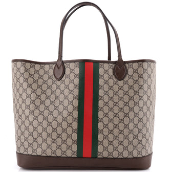 Gucci Ophidia Open Shopping Tote GG Coated Canvas Large