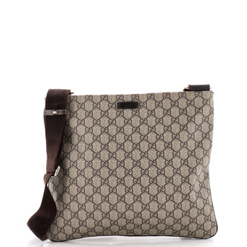 Gucci Zip Top Messenger Bag GG Coated Canvas Large