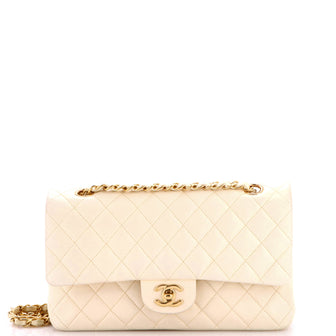 Chanel Vintage Classic Double Flap Bag Quilted Lambskin Medium