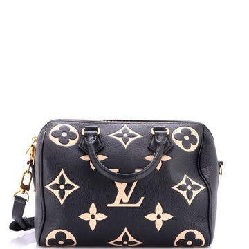 Louis Vuitton Speedy Bandouliere Bag Bicolor Monogram Empreinte Giant 25