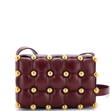Bottega Veneta Cassette Crossbody Bag Studded Padded Maxi Intrecciato Leather