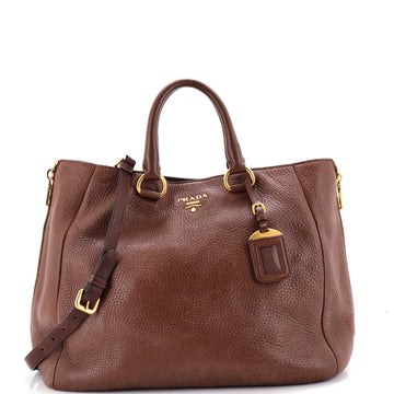 Prada Side Zip Convertible Tote Vitello Daino Medium