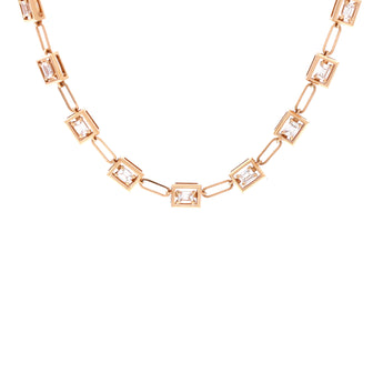 Tiffany & Co. Jewel Box Station Long Necklace 18K Rose Gold with Diamonds